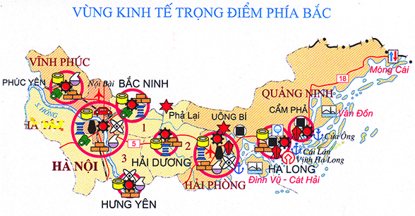 Vùng kinh tế trọng điểm và Khu kinh tế trọng điểm phía Bắc, Việt Nam