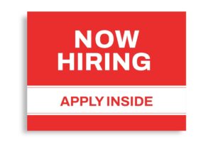 simple now hiring yard sign 742173 6728